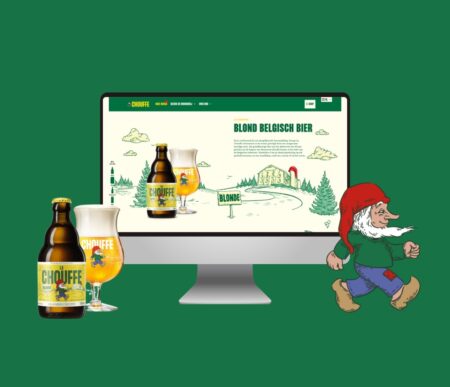 Mock up van nieuwe chouffe website